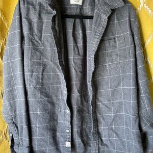 Marine Layer Medium Gray Checkered Men's shirt